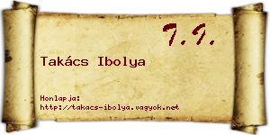 Takács Ibolya névjegykártya