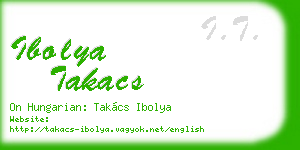 ibolya takacs business card